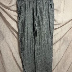 Allen Allen - Linen blend drawstring pants